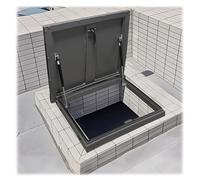 Aluminum Alloy Roof Access Hatch, Cellars Exit Cover Hatch Door, Weatherproof Pre-Assembled Ceiling Access Door, Large Commercial Manhole/Cellar Export Lid(860x860 mm)