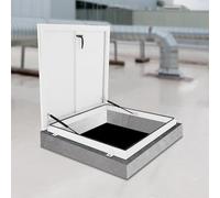 Aluminum Alloy Roof Access Hatch, Galvanized Powder Coated Steel Roof Hatch Roof Steel Security Door Weatherproof Deck Hatch Venting Deck Cover with Door Latch Roof Access Hatch(50x50cm/19.7