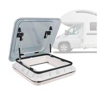 Aluminum Alloy Roof Vent for RV Travel Trailers and Motorhomes, Double-Layer Skylight with Sunshade and LED Lighting