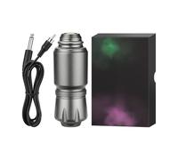Aluminum Alloy Rotary Tattoo Machine Pen - RCA Connection, 3.5mm Stroke, Lightweight Design for Professional Tattoo Artists,Silver Gray
