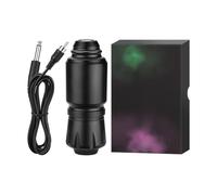 Aluminum Alloy Rotary Tattoo Machine Pen - RCA Connection, 3.5mm Stroke, Lightweight Design for Professional Tattoo Artists,Black