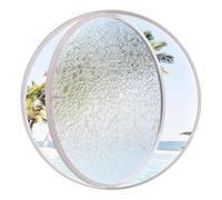 Aluminum Alloy Round Center Shed Window, Business Open Basement Tempered Porthole Glass, Can Be Ventilated and Decorated(Water ripple glass,60cm/23.6")