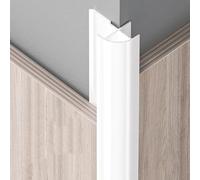 Aluminum Alloy Round Corner Trim Strip, Length: 1m*3pcs Corner Angle Trim Aluminum Tile Edging Trim Edge Protection for Kitchen & Bathroom Tiles(Porcelain White,4.5mmx1m)