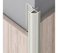 Aluminum Alloy Round Corner Trim Strip, Length: 1m*3pcs Corner Angle Trim Aluminum Tile Edging Trim Edge Protection for Kitchen & Bathroom Tiles(Gunmetal Gray,5.5mmx1m)