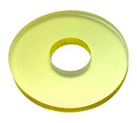 Aluminum Alloy Round Spacer,Stainless Steel Washers Flat,10Pcs PU Flat Sealing Gasket Yellow Translucent ID 2-12mm.