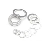 Aluminum Alloy Round Spacer,Stainless Steel Washers Flat,20pcs M6-M26 Aluminum Washers Gasket Flat Fastener Set