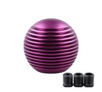 Aluminum Alloy Round Universal Gear Shift Knob Lever Shifter Knob Handle Gear Head Knob Car Accessories Interior Upgrade(Gray)(Purple)