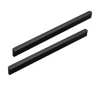 Aluminum Alloy Rounded Corners T Furniture Handle Finger Edge Pull Door Levers DrawerHandles Kitchen Handles Cupboard Handles Cabinet Handles Black 2 Pieces (Overall Length 800mm)