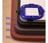 Aluminum Alloy Router Corner Radius Jig for Wardrobe Inner/Outer Corner Trimming - Woodworking Template Tool with Adjustable for Edge Stop, 4 Guide Opti(R30-R50)