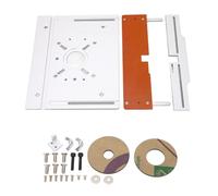 Aluminum Alloy Router Insert Plate, Woodworking Flip Board with Upgrade Hole Position, Suitable for High Accuracy Workbench, Easy Installation with Block for Precise Drilling