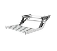 Aluminum Alloy RV Step Camper Stair,Folding Manual Single Drop Down Steps,Heavy Duty Camping Entrance Step