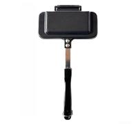 Aluminum Alloy Sandwich Grill Pan Non-Stick Double Sided Breakfast Maker For Paninis And Grilled Cheese(Wooden)