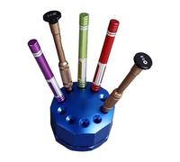 Aluminum Alloy Screwdriver Storage Rack Holder 10 Holes Rotating Screwdriver Organizer Holder Screw Driver Carousel Base for Repair Tools Storage Rack Desktop Shelf