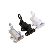 Aluminum Alloy Self-Closing Latches Window Gate Security Pull Ring Spring Bounce Door Bolt Anti-Theft Automatic Latch Lock(Silver 4pcs)