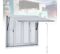 Aluminum Alloy Service Window for Concession Trailers, Durable Push Out Design for Easy Access and Ventilation