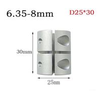 Aluminum Alloy Shaft Coupler for 3D Printers, Stepper Motor Coupling, D20x25 & D25x30 Bore Sizes, Flexible Coupling with 4mm Screw Holes(D25x30(6.35-8))