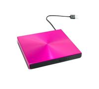 Aluminum Alloy Shell USB3.0 External DVD Burner CD Player Notebook Disc Optical Drive(Pink)