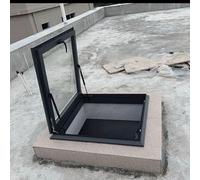 Aluminum Alloy Skylight for House Roof, Rainproof Attic Exhaust Basement Window, Roof Access Hatch with Glass, Exterior Rooftop Hatch Lid, Sun Room Skylight.