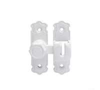 Aluminum Alloy Sliding Bolt Lock for Secure Closure on Interior Sliding Doors and Barn Door Installations (White)