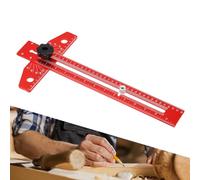 Aluminum Alloy Sliding T-Square,4-in-1 Woodworking Ruler,Drilling Positioning Ruler,Precision Angle Adjustment Scriber Marking Line Drawing Aid,Marking Gauge Tools for Woodworking Scribe Drawing