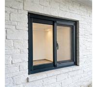 Aluminum Alloy Sliding Window, Home Windows Replacment, Black Transom Window Fixed Design with Tempered Glass for Playhouses, Sheds, Garage and Chicken Coops(A,HxW(38X78CM))