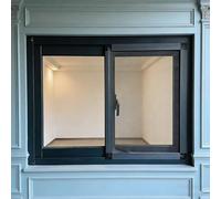 Aluminum Alloy Sliding Window, Home Windows Replacment, Black Transom Window Fixed Design with Tempered Glass for Playhouses, Sheds, Garage and Chicken Coops(A,HxW(78X58CM))