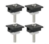 Aluminum Alloy Solar Module End Clamp Medium Holder Bracket Set for 30 35MM Panels Suitable for Roof, Boat, and Street Lamp Installation (4Pcs Medium clamp )