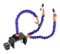 Aluminum Alloy Soldering Station, 3 Arm Clip for Electronics Repair, Suitable for 5-10mm Thickness Desktop (Magnifying Glass Included