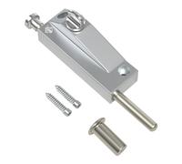 Aluminum Alloy Spring Loaded Floor Latch Lock, Heavy Duty Anti-Theft Door Security Bolt, Floor Mounted Drop Rod for French Doors, Double Doors, Wooden & Metal Gates, Home & Commercial Use (Silver)