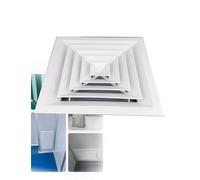 Aluminum Alloy Square Air Diffuser, HVAC Ceiling Vent with Four-Way Louver, Rustproof Air Grille for Residential Commercial(60x55x30cm)