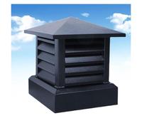 Aluminum Alloy Square Chimney Cap with Tapered Top, Rustproof Fireplace Cover for Roof Vents, Heavy Duty Rain Guard