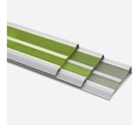 Aluminum Alloy Stair Edging Strips with Anti-Slip Rubber Strips, Suitable for Indoor and Outdoor use. Protects The Safety of The Elderly and Children(Green,8.5cm)