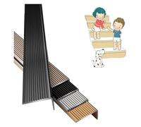 Aluminum Alloy Stair Nosing Non-Slip Outdoor Indoor StaircasesStair Edge Trim, Floor Edging Door Step For Outside Tile Trims/Edgings(Silver,W 50mm)