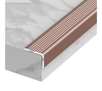 Aluminum Alloy Stair Nosing Protector, Stair Edging Trim, Anti Slip Strip for Staircase and Pool Edge(50x80mm/2x3.1in)
