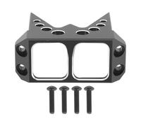 Aluminum Alloy Steering Servo Guard Armor SOA Cover, RC Servo Guard Armor, CNC Processed Anodized Protective Cover for 1/10 RC Crawler Cheeter Rig Rock Bouncer Roll Cage Capra RR10 (Black)