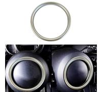 Aluminum Alloy Steering Wheel Center Ring Cover Trim, specifically fit for MINI For Cooper F54 F55 F56 F57 F60 models with 5 and 3 door hatch and convertible options (Silver)