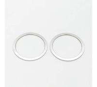Aluminum Alloy Steering Wheel Media Button Function Cover Trim Sticker Decoration for Smart forfour (Silver)