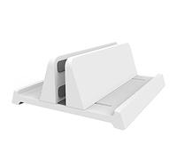 Aluminum Alloy Storage Base Desktop Vertical Storage Shelf, Phone Tablet Laptop Bracket Desktop Stand(white)