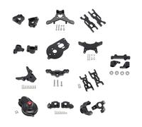 Aluminum Alloy Suspension Arm Shock Tower Gearbox Cover Steering Assembly Wheel Seat Set RC Upgrade Parts for LOSI 1/18 Mini-T2.0 2WD RC Car