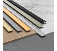 Aluminum Alloy T Molding Trim - Floor Transition Strip - Floor Cover Strips - Door Divider Strip - Suitable For Floor Seams Without Drop(Black,10mm/0.39in)