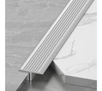 Aluminum Alloy T-Shaped Floor Strips (3pcs*90cm) | Anti-Slip Edging & Carpet to Tile Transition Trim, Embedded/Threshold Strip for Stairs/Doorways | Easy to Clean(Silver,3cm)