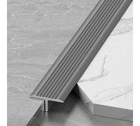 Aluminum Alloy T-Shaped Floor Strips (3pcs*90cm) | Anti-Slip Edging & Carpet to Tile Transition Trim, Embedded/Threshold Strip for Stairs/Doorways | Easy to Clean(Grey,3cm)