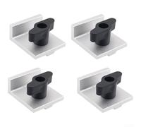 Aluminum Alloy T Track Stop Block Set 4 Pack For Router Table And CNC | Rust Resistant Low Clearance Adjustment General Miter Slot Compatibility Black