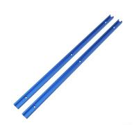 Aluminum Alloy T-Track T-Slot Miter Track for Router Table - 500 mm Double-Cut Woodworking Tool, Blue, 2-Pack, 19 x 9.5 mm External Dimensions