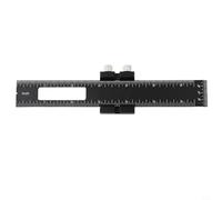 Aluminum Alloy T-Type Scribing Ruler for Woodworking with Dual Metric and for Imperial Scales, Adjustable Positioning Lock and Depth Measurement for Carpentry(A)