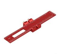Aluminum Alloy T-Type Scribing Ruler with Dual Metric and for Imperial Scales for Woodworking and Marking in Carpentry, Engineering, and Workshop(A)