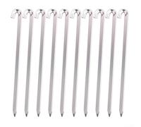 Aluminum Alloy Tent Stakes Heavy Duty Design Featuring Square Shape for Maximum Stability on Camping Hiking Beach and For Outdoor Tent Setups (Silver)