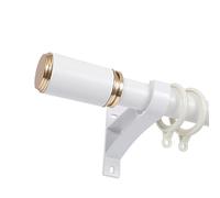 Aluminum Alloy, Thickened, Silent, Single-rod Bedroom Curtain Rod Track With Perforated Hooks For Side-mounted Roman Rods.(160cm)