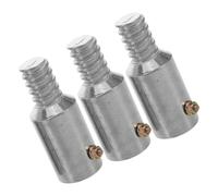 Aluminum Alloy Threaded Connector 3pcs for Broom Handles and Poles | Silver Finish, Dual Installation Options, Handle Repair Part, Wooden Poles, Outdoor Use, Yard or Driveway Sweeping