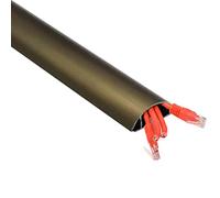 Aluminum Alloy Threshold Strip Self-Adhesive Floor Wire Cover Door Transition Bar Cable Protector Secure Wires Cable Cover, Adhesive Wire Duct Floor Wire Cover for Home Office 50/80/100/120/140/150cm